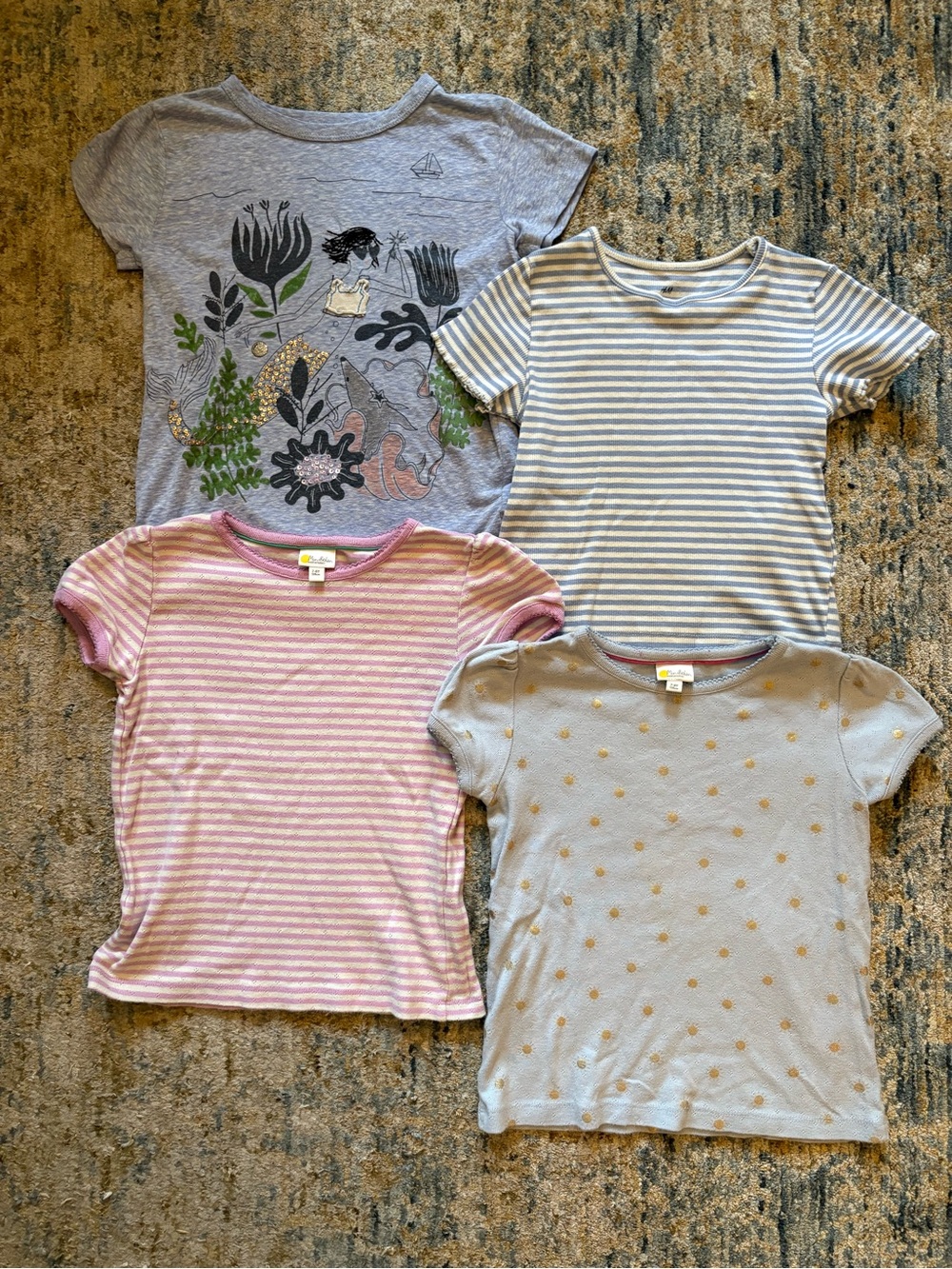 Girls' Short-Sleeve Tee Shirt Bundle Size 6/7/8 Mini Biden J Crew CrewCuts H&M